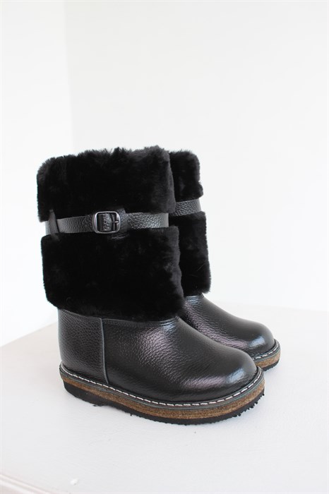 Детские, мальчик, войлочная подошва ДВ1-04ЧЕРНЫЕ(ВОЙЛОК)