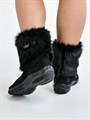 Унты женские короткие с замком, литая подошва, пушистые(ЖЛ1-21) S13BLACK