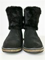 Унты женские на войлочной подошве. Замша. Черная "норка". Короткие. Молния.(ЖВ3-04) SR31A613.03.11BLACK