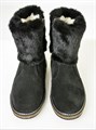 Унты женские на войлочной подошве. Замша. Черная "норка". Короткие. Молния.(ЖВ3-04) SR31A613.03.11BLACK