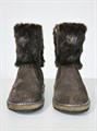 Унты женские на войлочной подошве. Коричневая норка. Короткие. Молния (ЖВ3-06) SR32A613.13.12BROWN