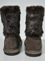 Унты женские на войлочной подошве. Коричневая норка. Короткие. Молния (ЖВ3-06) SR32A613.13.12BROWN