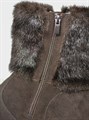 Унты женские на войлочной подошве. Коричневая норка. Короткие. Молния (ЖВ3-06) SR32A613.13.12BROWN