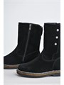 Полусапоги женские на войлочной подошве Замша, овчина, войлок, лепесток (ЖВ3-08) SR41А632.03BLACK