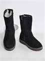 Полусапоги женские на войлочной подошве Замша, овчина, войлок, лепесток (ЖВ3-08) SR41А632.03BLACK